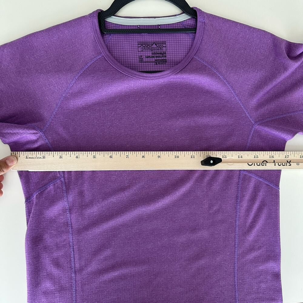 Patagonia Baselayer Top Womens XS Purple Capilene Thermal Mid Weight Crew - Picture 10 of 11